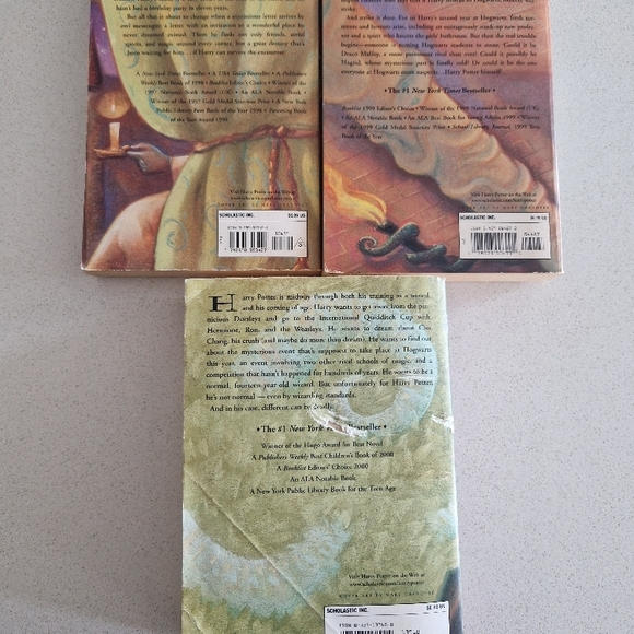 Harry Potter set of 3 soft cover Books by Rowling - Picture 3 of 3